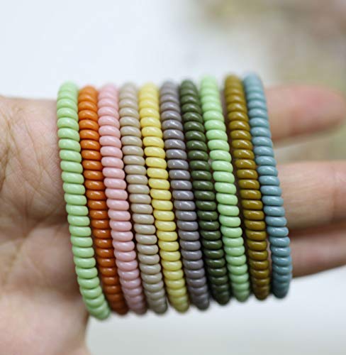 Spiral Hair Ties - 100 Pcs No Crease Elastic Coils for All Hair Types