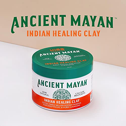 Ancient Indian Healing Clay, 8 oz - 100% Natural Deep Facial Pore Cleansing