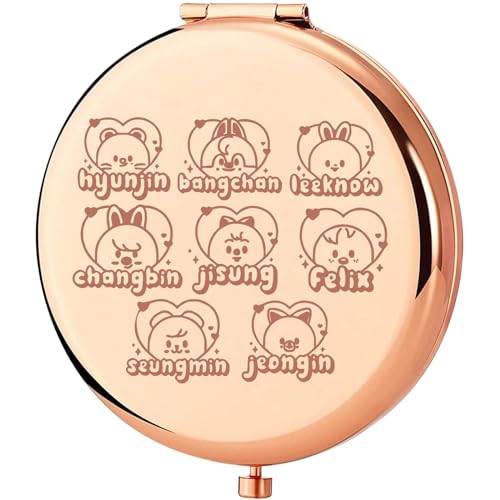 K-Pop Hyunjin Compact Pocket Mirror | KEYCHIN Stainless Steel Makeup Mirror
