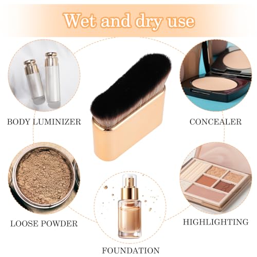 Rose Gold Self Tanning Brush - Soft Kabuki Makeup Tool
