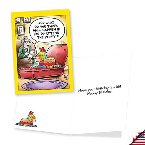 Funny Retro Cartoon Birthday Cards - Assortment Pack of 3