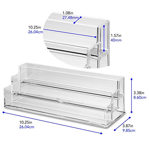 BY ALEGORY Clear Tiered Acrylic Eyeshadow Palette Organizer