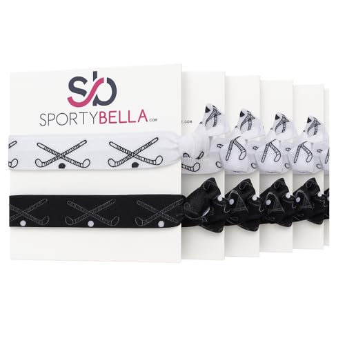 Infinity Collection No-Crease Hockey Hair Ties Set of 10, Elastic Ponytail Holders
