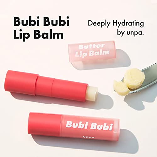 UNPA BubiBubi Vegan Lip Balm - Organic Moisturizer for Dry Chapped Lips