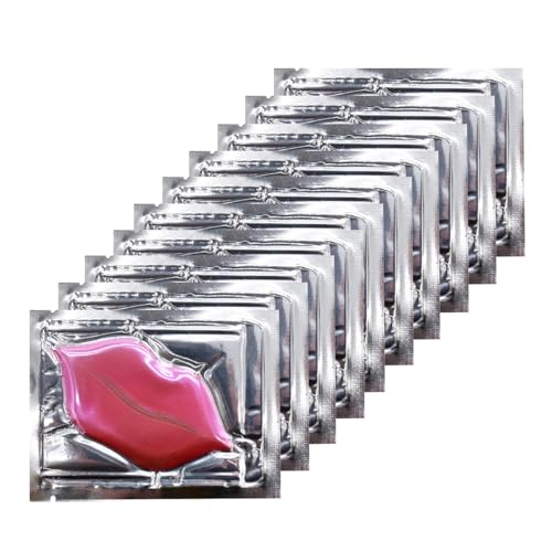 Adofect Pink Collagen Lip Patches - Hydrating Hydrogel Lip Mask for Dry, Wrinkled Lips, 30 Pack
