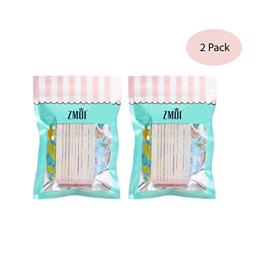 ZMOI Mini Emery Board Nail Files, 12-Pack Colorful Double-Grain Files