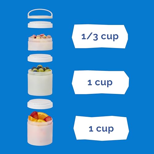 Whiskware Stackable Snack Containers for Kids - 3 Cup Set