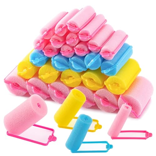 MAQIHAN 36PCS Foam Hair Rollers - Heatless Curlers for All Hair Types