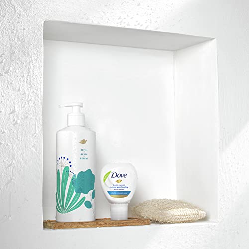 Dove Daily Moisture Refill Pack of 4 - Concentrated Body Wash for Reusable Bottle