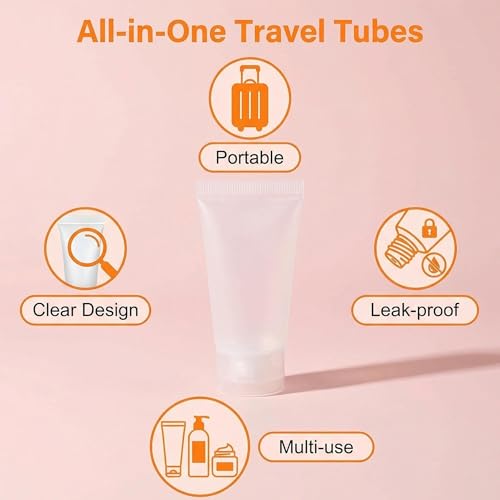 20 Pcs 5ml Refillable Travel Sample Bottles - Leakproof Plastic Containers