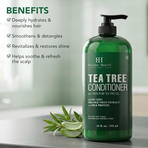 Botanic Hearth Tea Tree Conditioner - Sulfate & Paraben Free, 16 fl oz (Tea Tree variant)