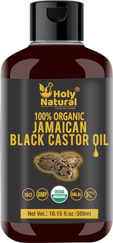 Holy Natural Organic Jamaican Black Castor Oil for Hair Growth (10.15 fl oz)