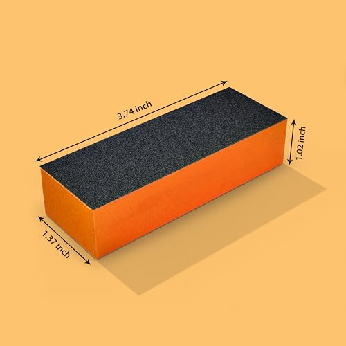 Durable Nail Buffer Sanding Block 100/180/100 Grit Orange for Buffing