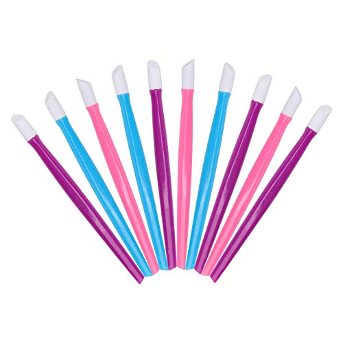AHIER 10-Piece Rubber Nail Cuticle Pusher Set for Manicure