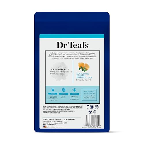 Dr Teal's Pure Epsom Salt with Magnesium, Potassium & Zinc - 3 lbs (Pack of 2)