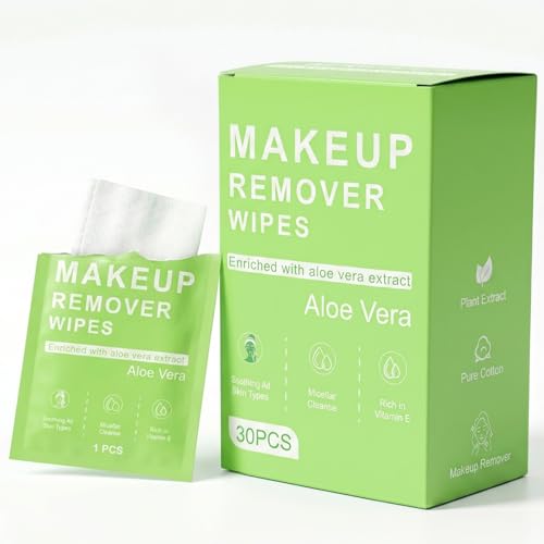 Coldcool Gentle Makeup Remover Wipes 30ct for Sensitive Skin, Waterproof & Travel-Friendly