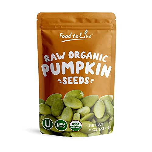 Organic Pumpkin Seeds (Pepitas) - Raw, Shell-Free, 8 Ounces