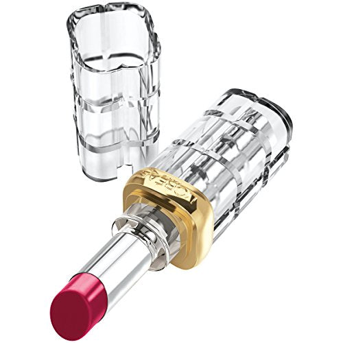 L'Oreal Paris Colour Riche Shine Lipstick Glassy Garnet 0.1 oz – Hydrating, Glossy Finish
