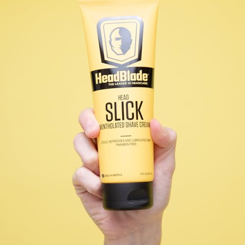 HeadBlade HeadSlick Shave Cream 8 oz for Smooth Headshaving for Bald Men, Helps with Irritation, Redness, & Razor Burn