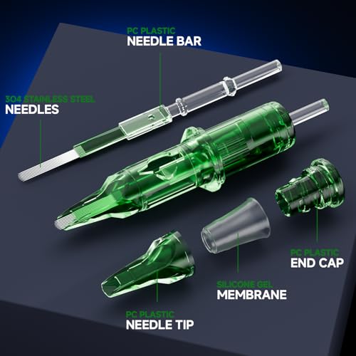Nedpain #10 Bugpin Tattoo Cartridge Needles - 50pc Round Liner Assortment
