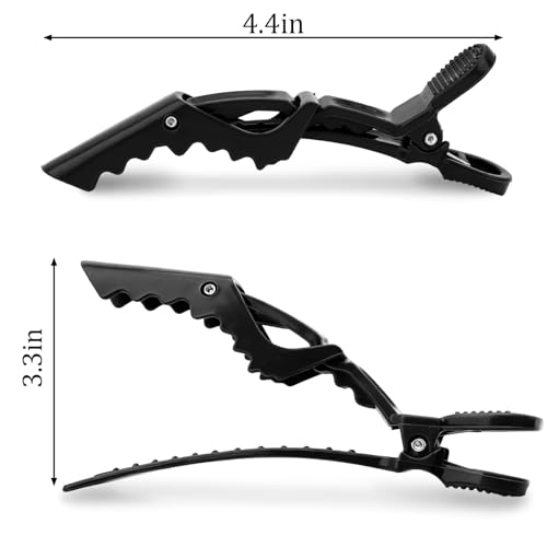 30 Pack Black Alligator Hair Clips for Styling & Sectioning