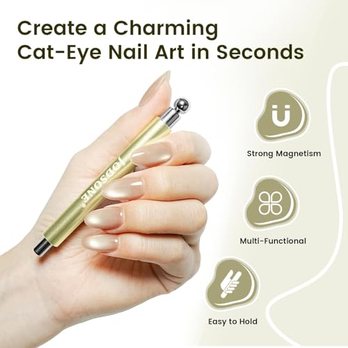 JODSONE 3-in-1 Cat Eye Magnet Nail Art Tool for DIY Effects
