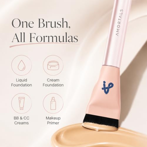 AMORTALS Ultra Thin Flat Top Foundation Brush for Flawless Application