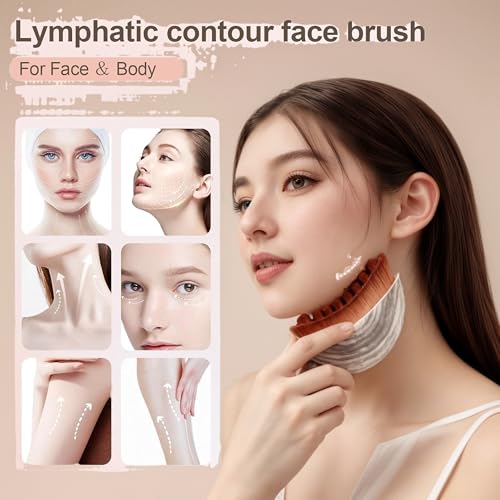 YZMMOONS Lymphatic Drainage Face Brush for Facial Contouring & Anti-Puffiness
