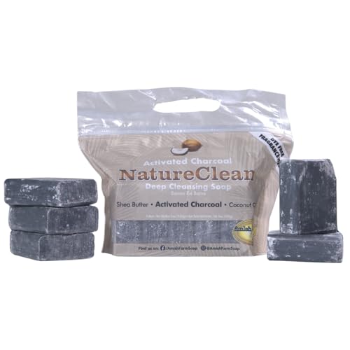 Charcoal & Bentonite Soap 5-Bar Gift Set for Face & Body – Amish Farms NatureClean
