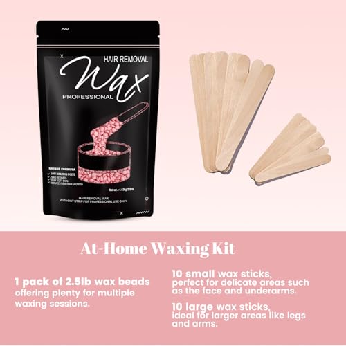 FEAMIRIA Rose Hard Wax Beads for Sensitive Skin - 2.5lb Full Body Hair Removal
