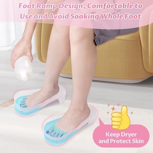 Yokilly 2 Pcs Transparent Toe Nail Soaking Bowl - Ergonomic Foot Bath for Gel Polish Removal