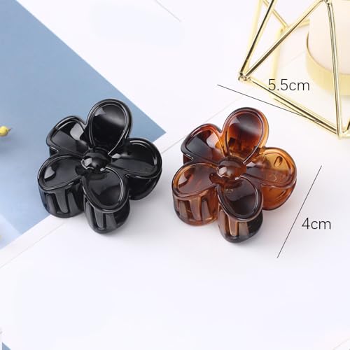 Morhom Flower Hair Claw Clips - 4 Pack Large Hibiscus Nonslip Jaw Clips