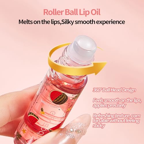 6Pcs Fruit Flavored Lip Gloss Set - Moisturizing & Hydrating Lip Oil for Teens & Girls