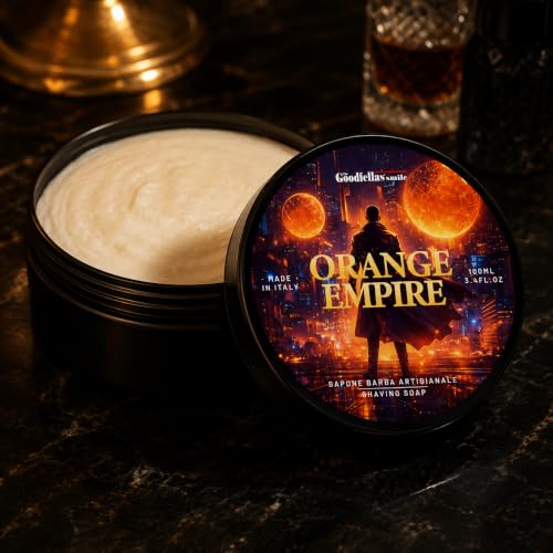 Goodfellas' Smile Orange Empire Shaving Soap - Italian Artisan Citrus & Cedarwood