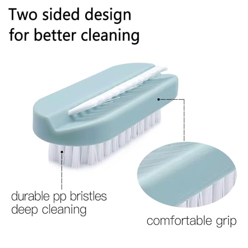 Ylijxqc 4-Pack Double-Sided Nail Brush Set for Manicure & Pedicure Cleaning