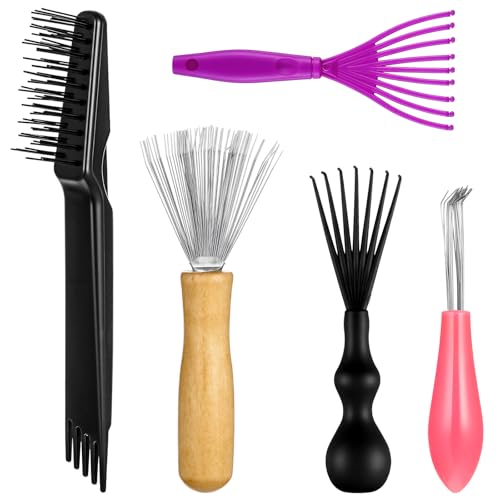 5-Piece Comb and Brush Cleaner Tool Set for Home & Salon