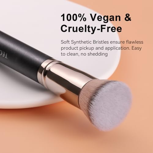 TEOYALL Kabuki Foundation Brush - Flat Top Buffing Brush for Liquid