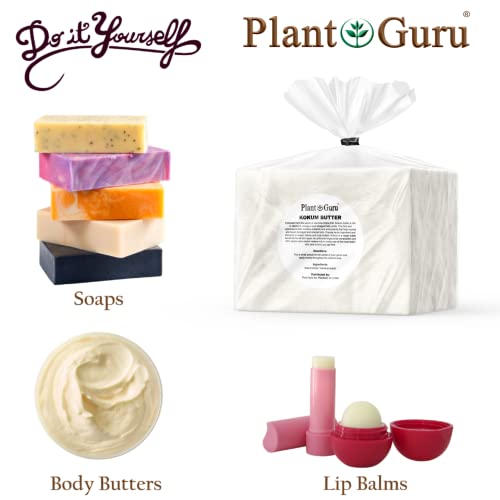 Plant Guru Raw Kokum Butter 8 oz - Pure Natural Skin & Hair Moisturizer