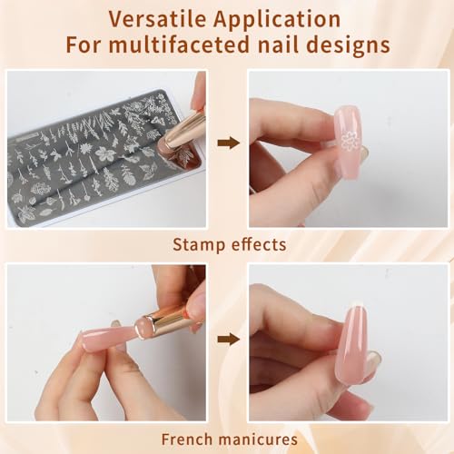 BQAN Silicone Nail Art Tools - 3 Pcs for Ombre & French Manicures