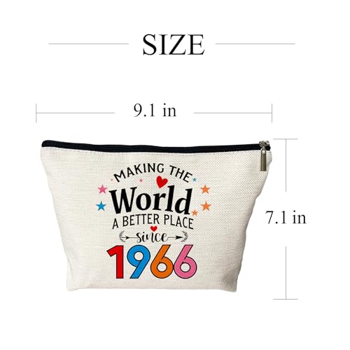 60th Birthday Gift Cosmetic Bag - Funny 1966 Makeup Pouch for Women