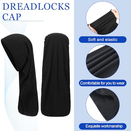 Twistover Black 20-Inch Jumbo Dreadlock Cap Wrap for Dreads, Braids & Hair Protection