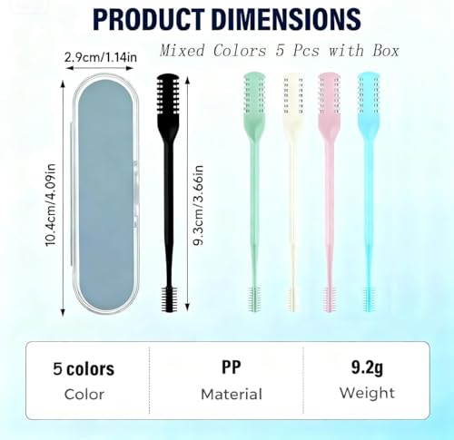 5-Pack Manual Nose Hair Trimmer Set - 2-in-1 Nasal Hair Remover