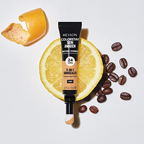 Revlon ColorStay Skin Awaken Concealer 005 Fair - Lightweight 5-in-1 Formula with Caffeine & Vitamin C