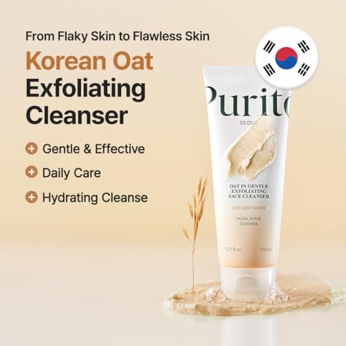 PURITO Oat Exfoliating Cleanser for Sensitive Skin - 5.07 fl. oz