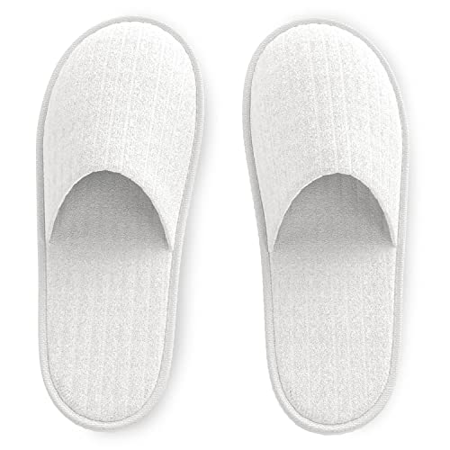 Maeline Disposable Spa Slippers - 6 Pairs, Unisex Cozy Slip-on for Guests
