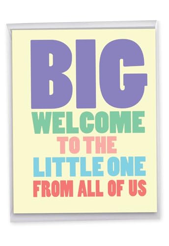 NobleWorks Giant New Baby Congratulations Card - 8.5 x 11 Inch