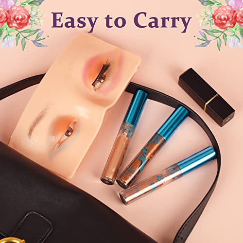 JimKing Open Eyes Makeup Practice Face - Realistic 3D Silicone Skin for Beginners & Professionals