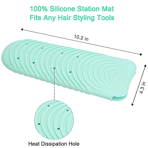 Ryke Kukkri Green Heat Resistant Mat & Pouch for Hair Tools - 1 Pack