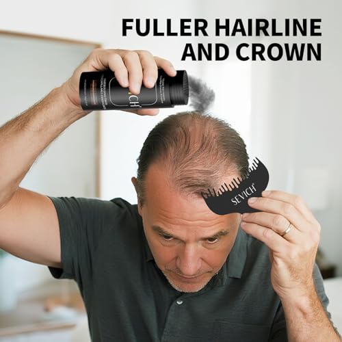 SEVICH Hair Fibers for Thinning Hair - 40g Dark Brown, Instant Volumizing Solution