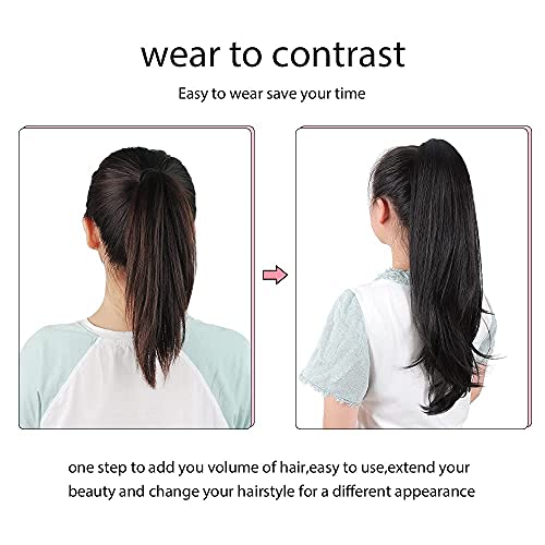 12" Wavy Ponytail Extension with Claw Clip - Synthetic Heat-Resistant